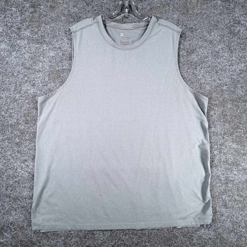 All in Motion Athletic Tank Top Mens XL Light Gray Performance Muscle Sleeveless